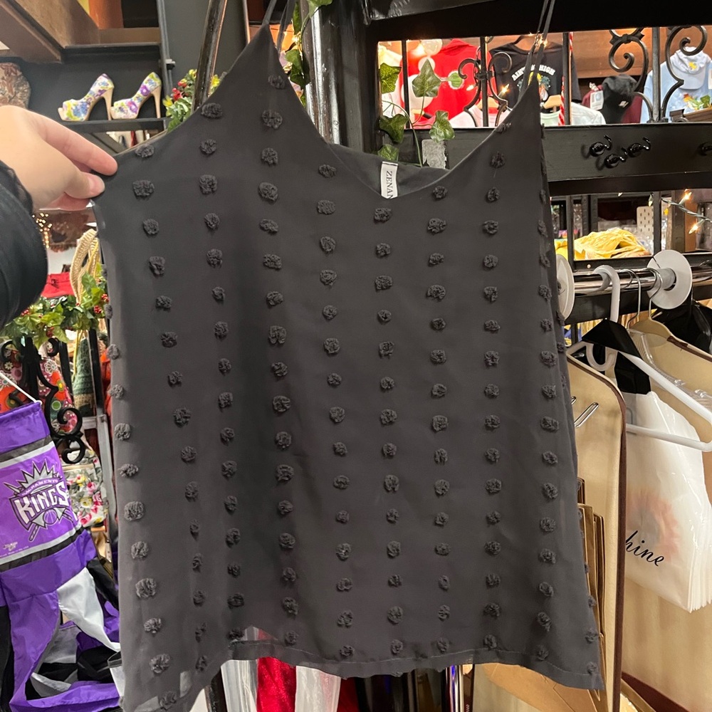 Dark Gray Textured Cami Top